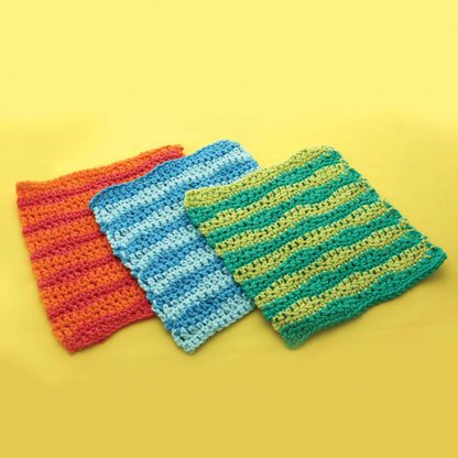 Lily Sugar'n Cream Wavy Stripes Dishcloth Green