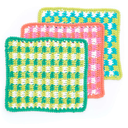 Lily Sugar'n Cream Mod Gingham Dishcloth Size 1