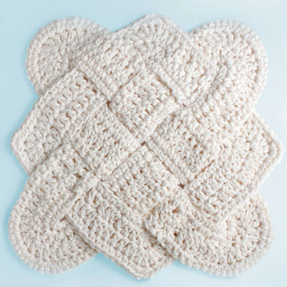 Lily Sugar'n Cream Crochet Festive Knot Dishcloth Snow