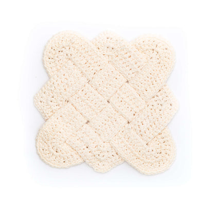 Lily Sugar'n Cream Crochet Festive Knot Dishcloth Snow
