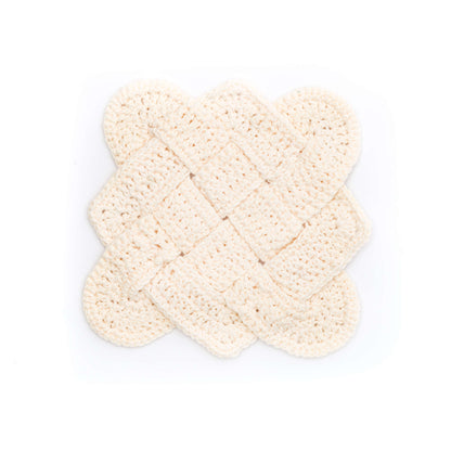 Lily Sugar'n Cream Crochet Festive Knot Dishcloth Snow