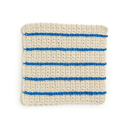Lily Sugar'n Cream Vertical Stripes Crochet Dishcloth Single Size