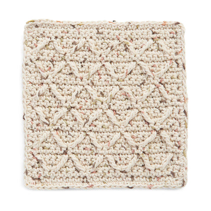 Lily Sugar'n Cream Crochet Diamond Lines Dishcloth Sonoma