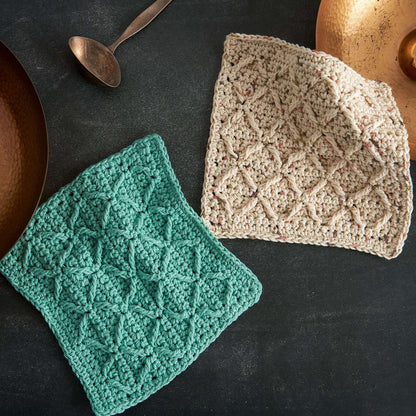 Lily Sugar'n Cream Crochet Diamond Lines Dishcloth All Variants