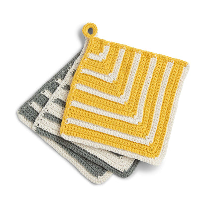 Lily Sugar'n Cream Crochet Striped Dishcloth Set Verison 1