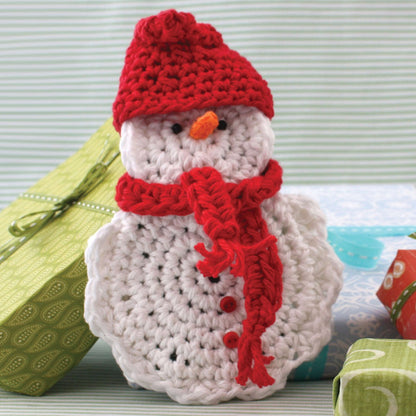 Lily Sugar'n Cream Snow Man Crochet Gift Card Cozy Single Size