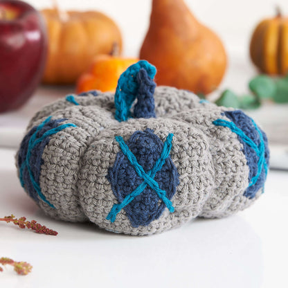 Lily Sugar'n Cream Crochet Argyle Pumpkin Single Size