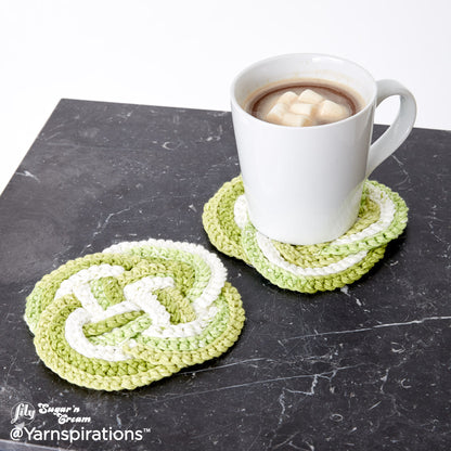 Lily Sugar'n Cream Crochet Knot Coaster Single Size