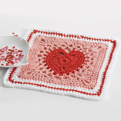 Lily Sugar'n Cream Heart Dishcloth & Blanket Blanket