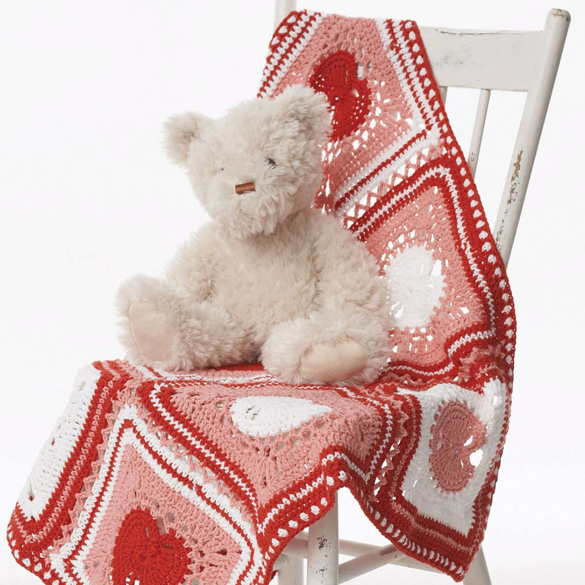 Lily Sugar'n Cream Heart Dishcloth & Crochet Blanket Pattern Tutorial Image