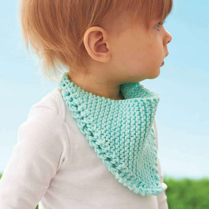 Lily Sugar'n Cream Knit Dribble Bib Robin's Egg