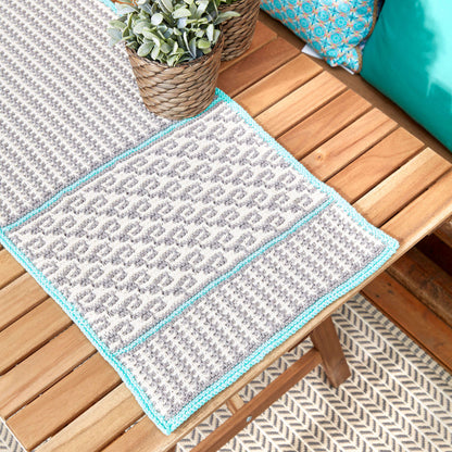 Lily Sugar'n Cream Mosaic Knit Table Runner Single Size