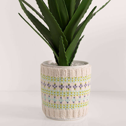 Lily Sugar'n Cream Knit Fair Isle Plant Cozy Single Size